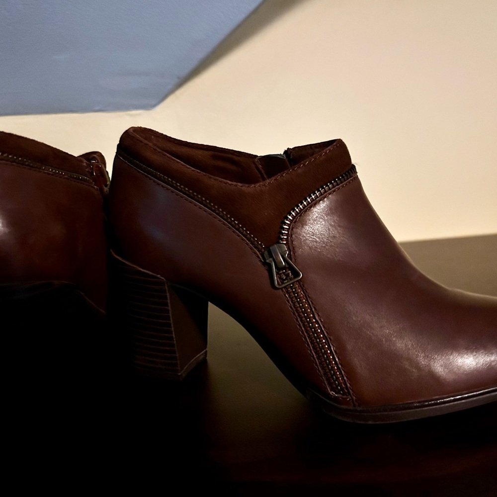 Clarks Rich Brown Ankle Booties